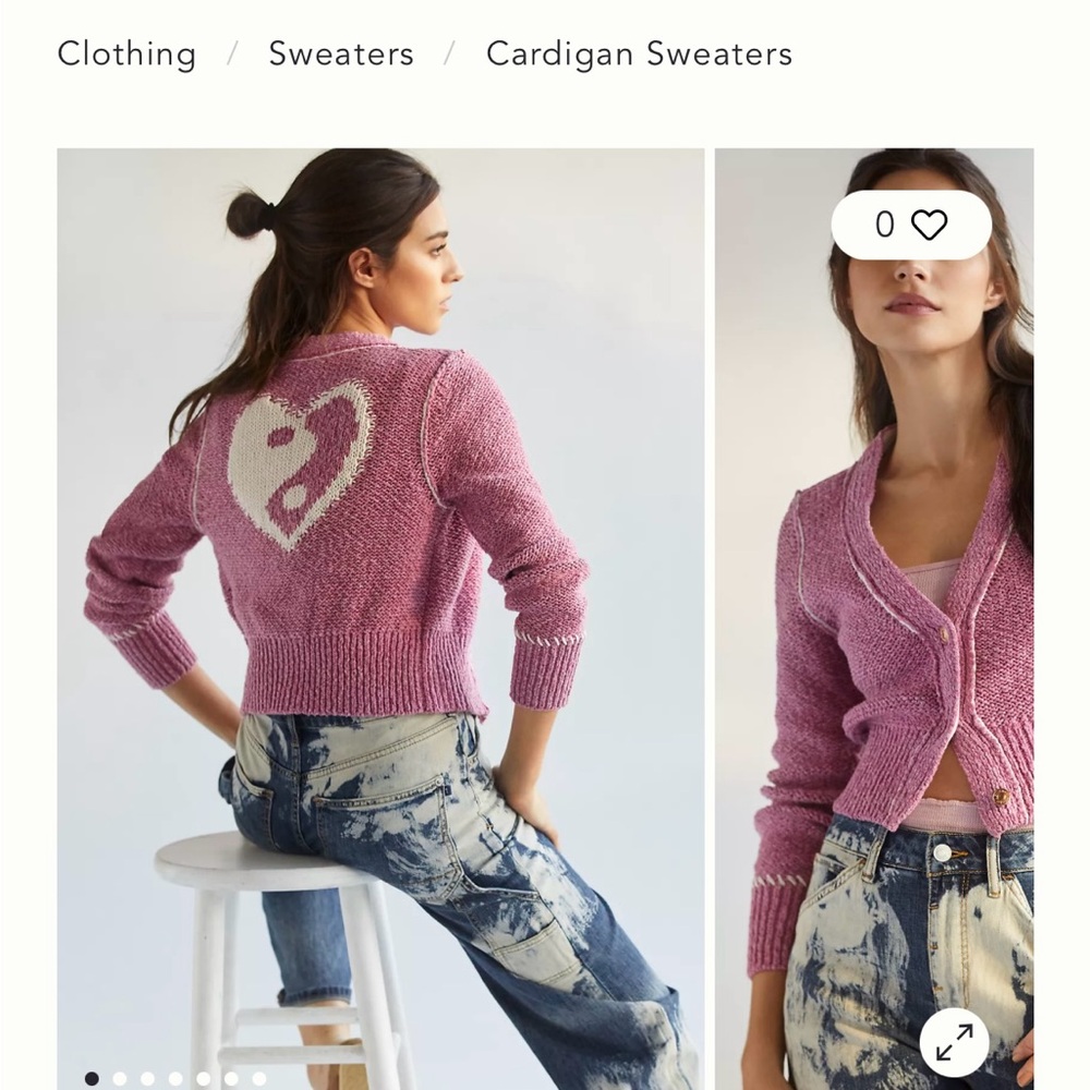 Anthropologie Pilcro Icon Cardigan Pink XS